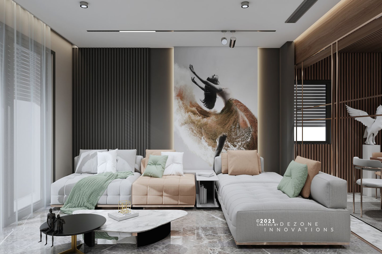 reception interior design by dezone